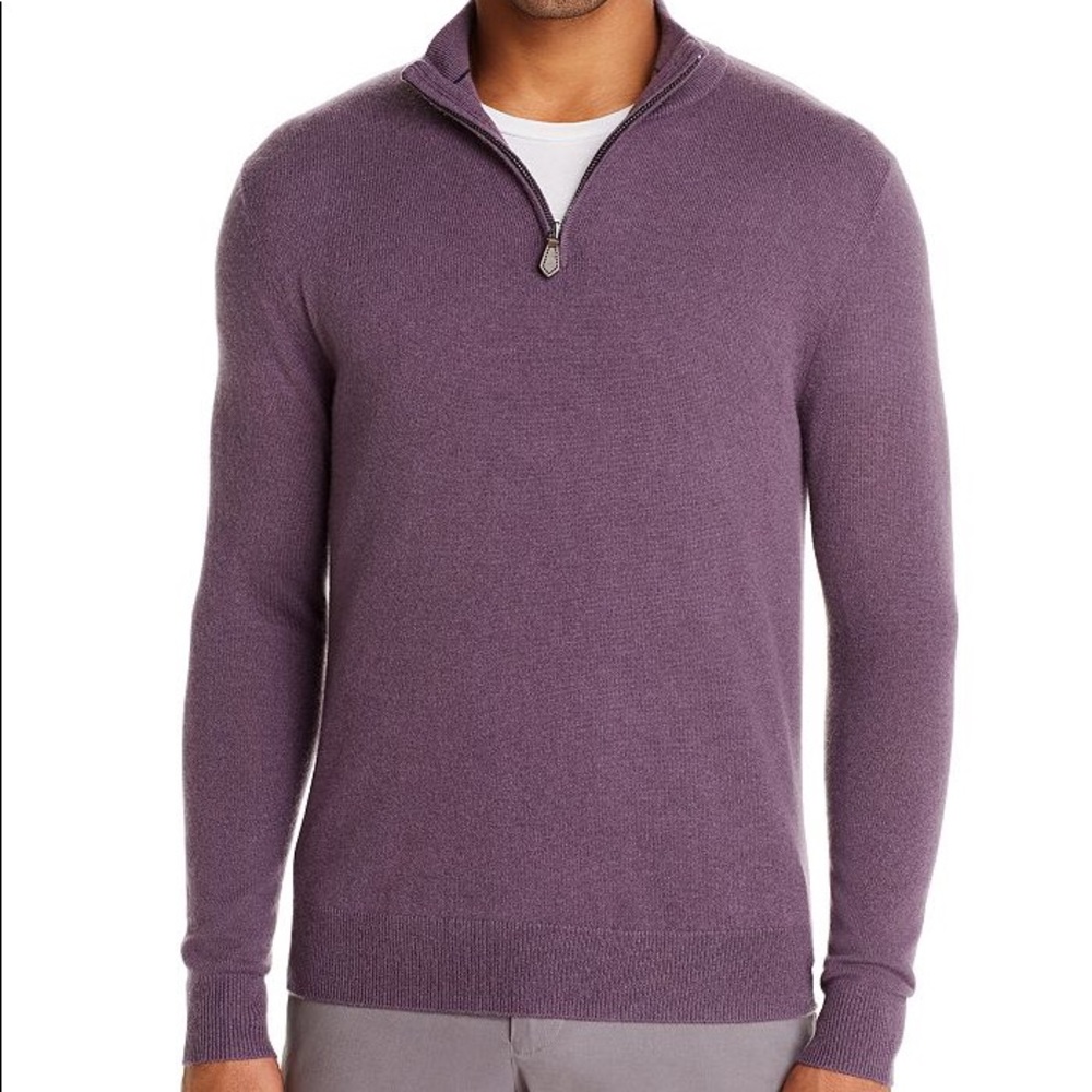 NWT Bloomingdales Cashmere Half-Zip Sweater